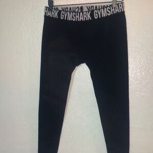Gymshark Kids Black Leggings with Logo Waistband